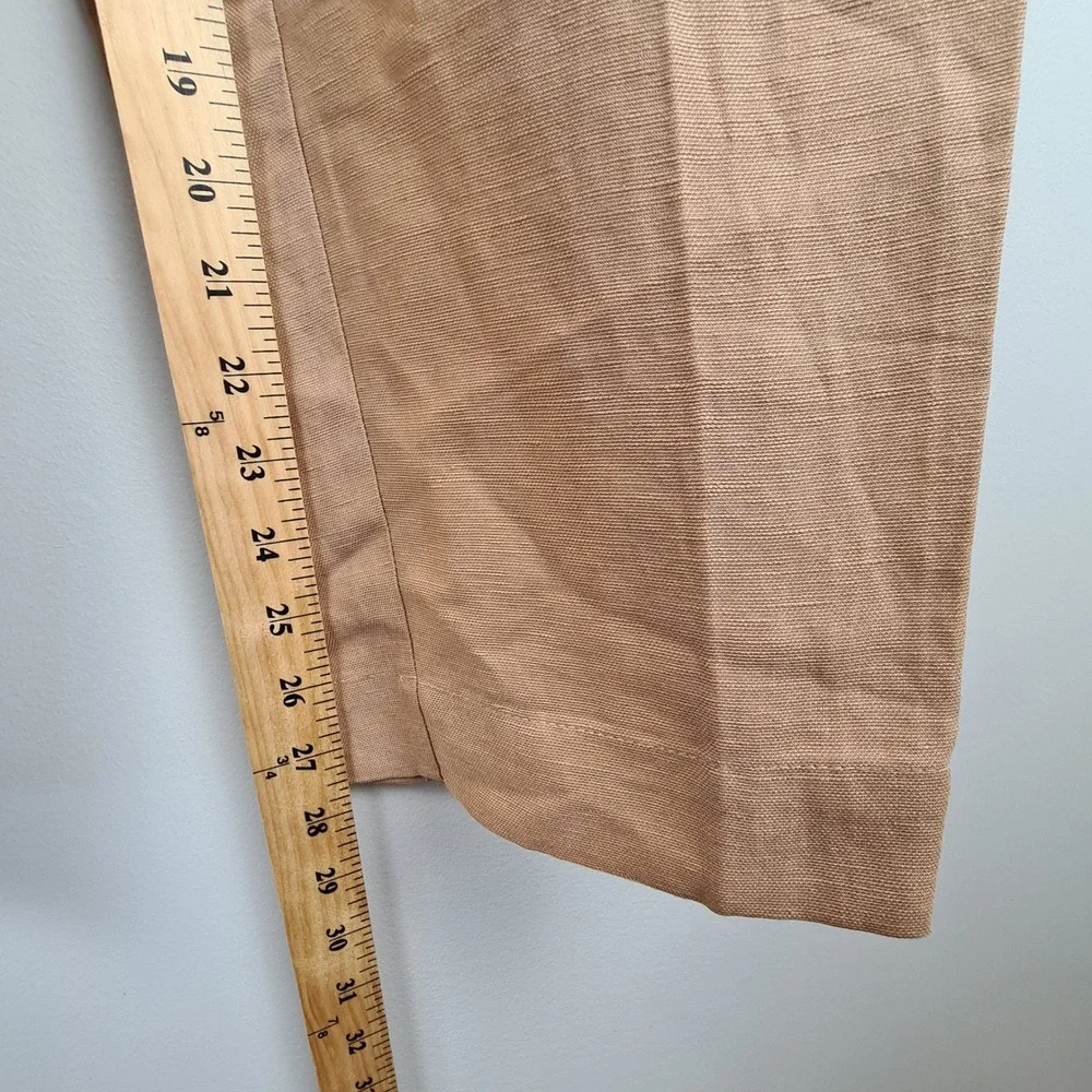 Wilfred Aritzia Tan Linen‎ Lyocell Tie Waist High Rise Tapered Pants Size 0